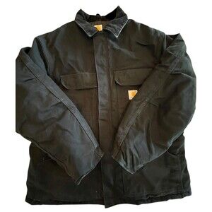 Carhartt Coat Duck Artic Quilt Lined Jacket SZ 46 R  X Large Black C03 BLK